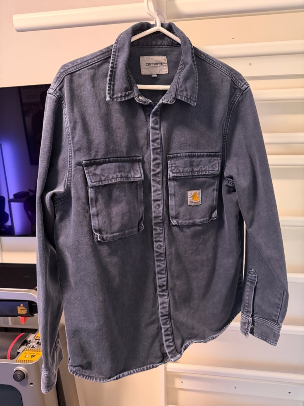 Carhartt Men’s Faded Indigo Button-Front Work Shirt
